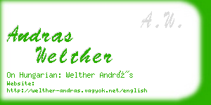 andras welther business card